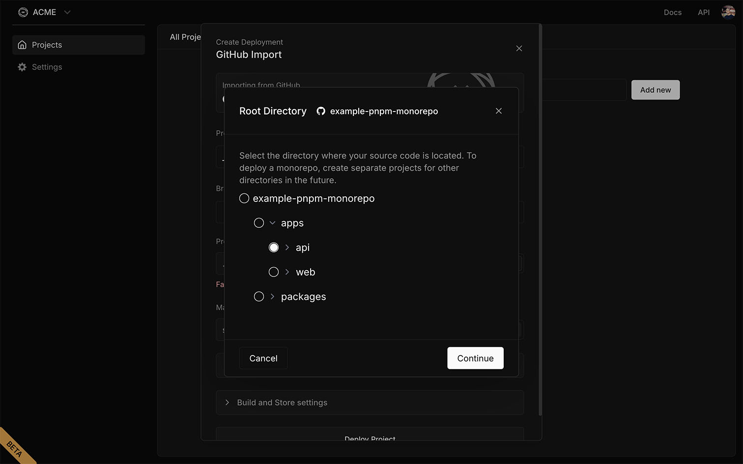 Deployment configuration