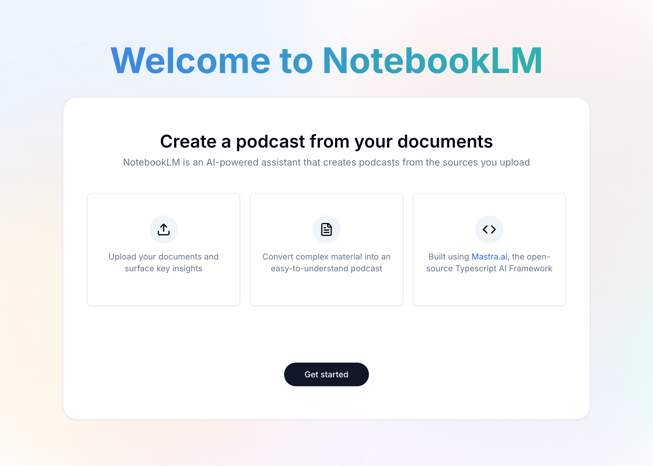 NotebookLM-Mastra